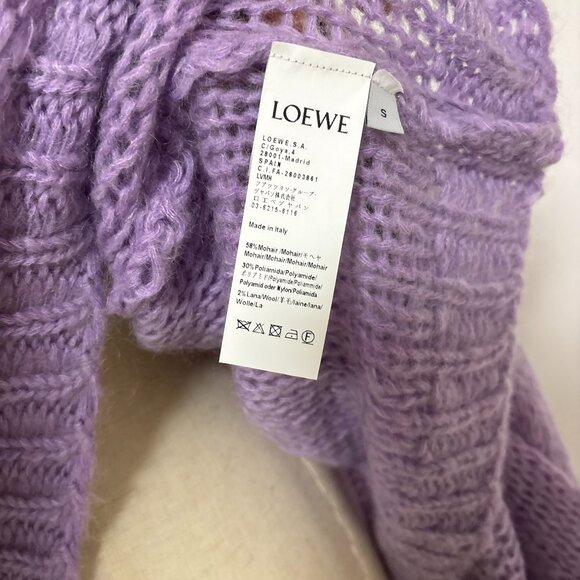LOEWE Anagram Knit Mohair Blend Sweater (Purple) - Picture 16 of 16